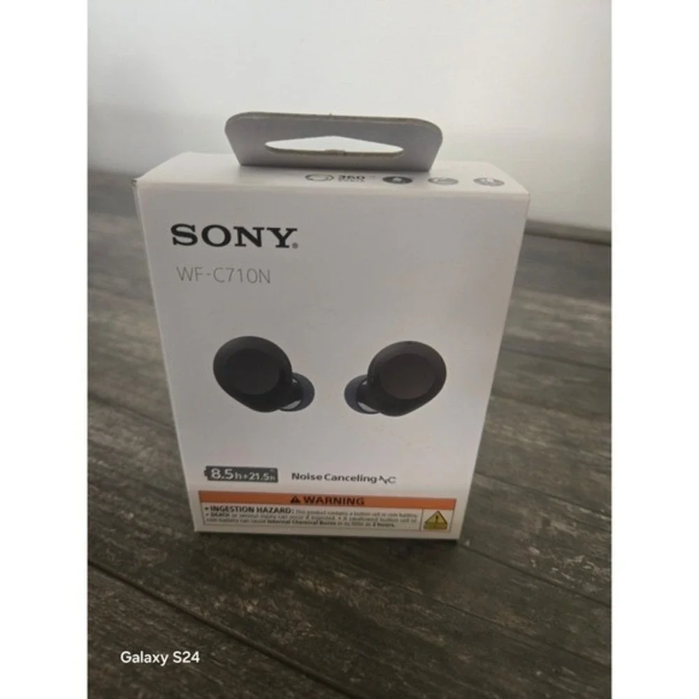 The Sony WF-C710N Black Truly Wireless Noise-Canceling Earbuds New in Box.